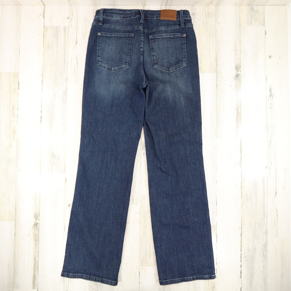 Judy Blue Jeans Womens 15 Mid Rise Tummy Control Straight Leg Stretch Denim - Picture 3 of 16